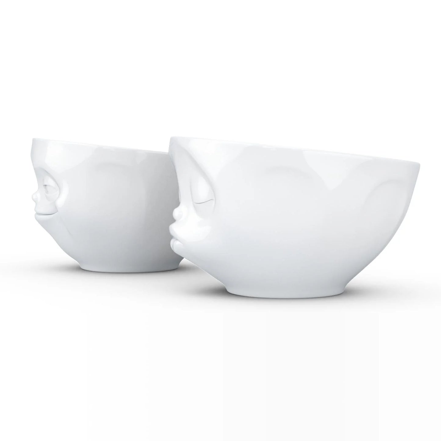 Medium Bowl Set No. 1 | Grinning & Kissing Face (set of two)