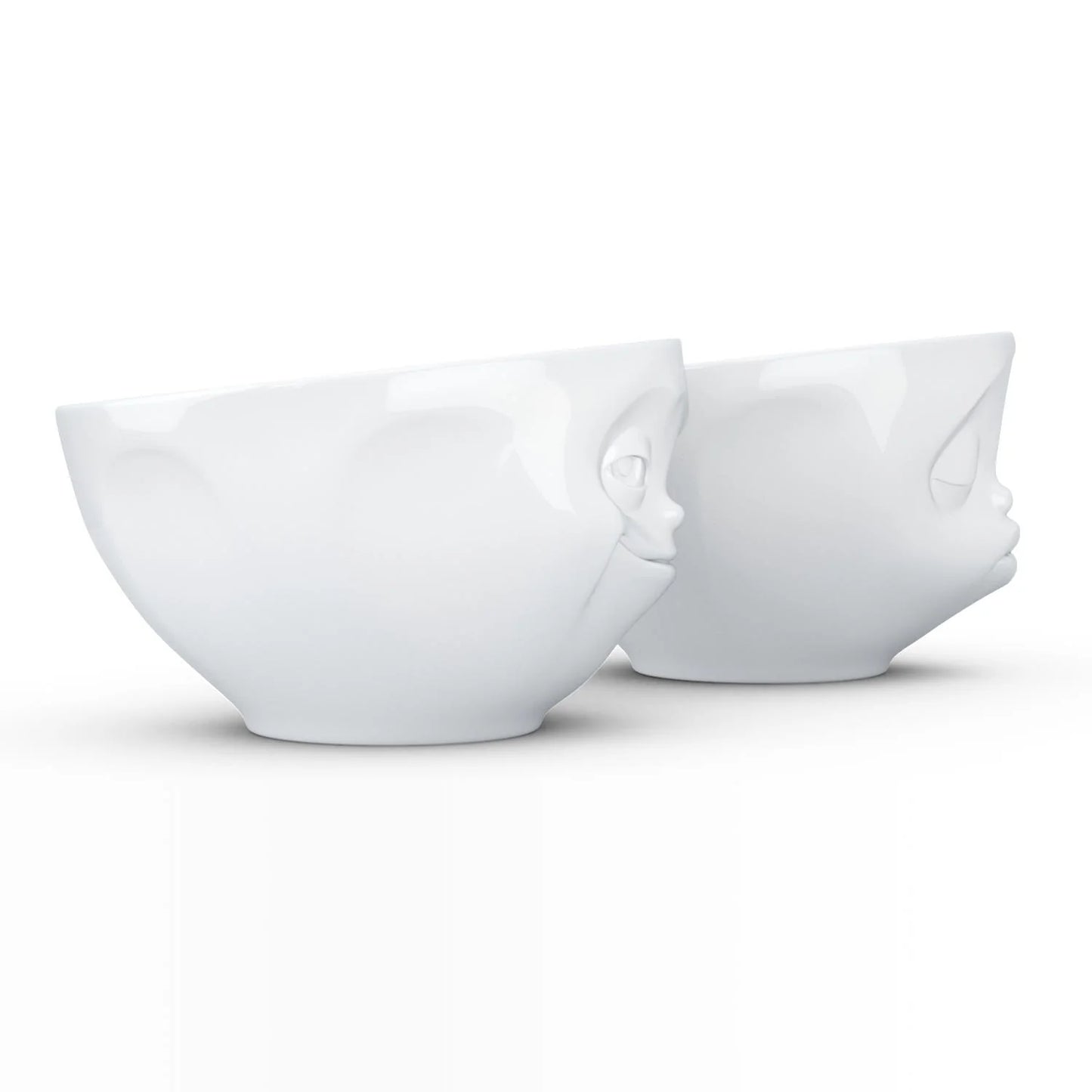 Medium Bowl Set No. 1 | Grinning & Kissing Face (set of two)