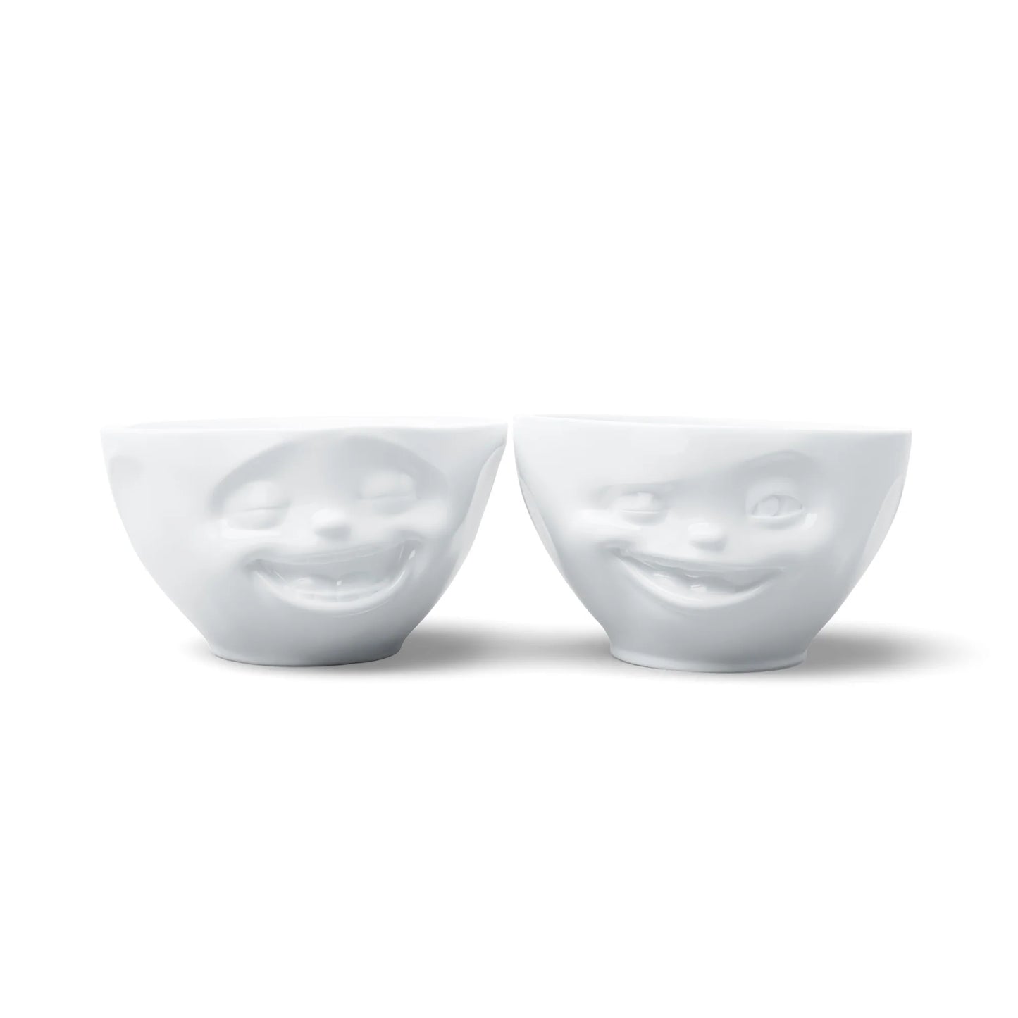 Medium Bowl Set No. 4 | Laughing & Winking Face (set of two)