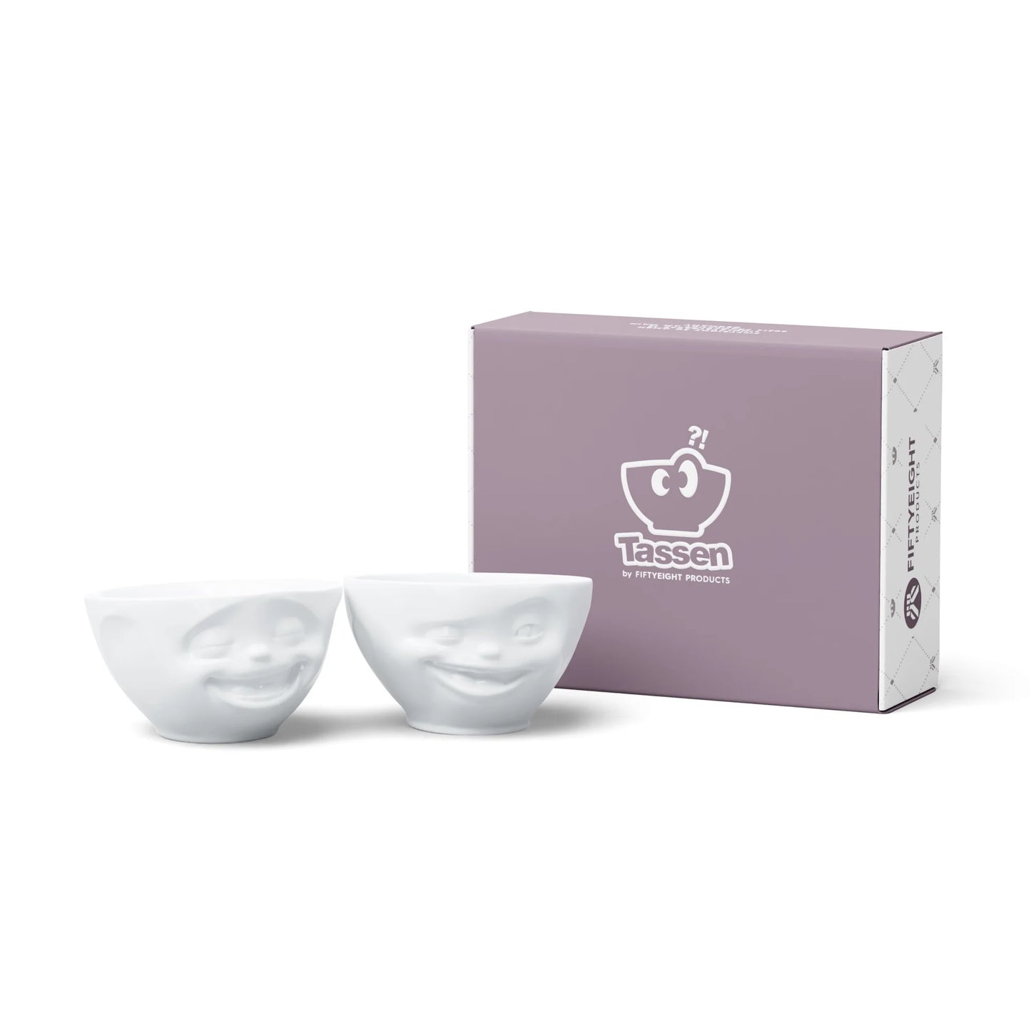 Medium Bowl Set No. 4 | Laughing & Winking Face (set of two)