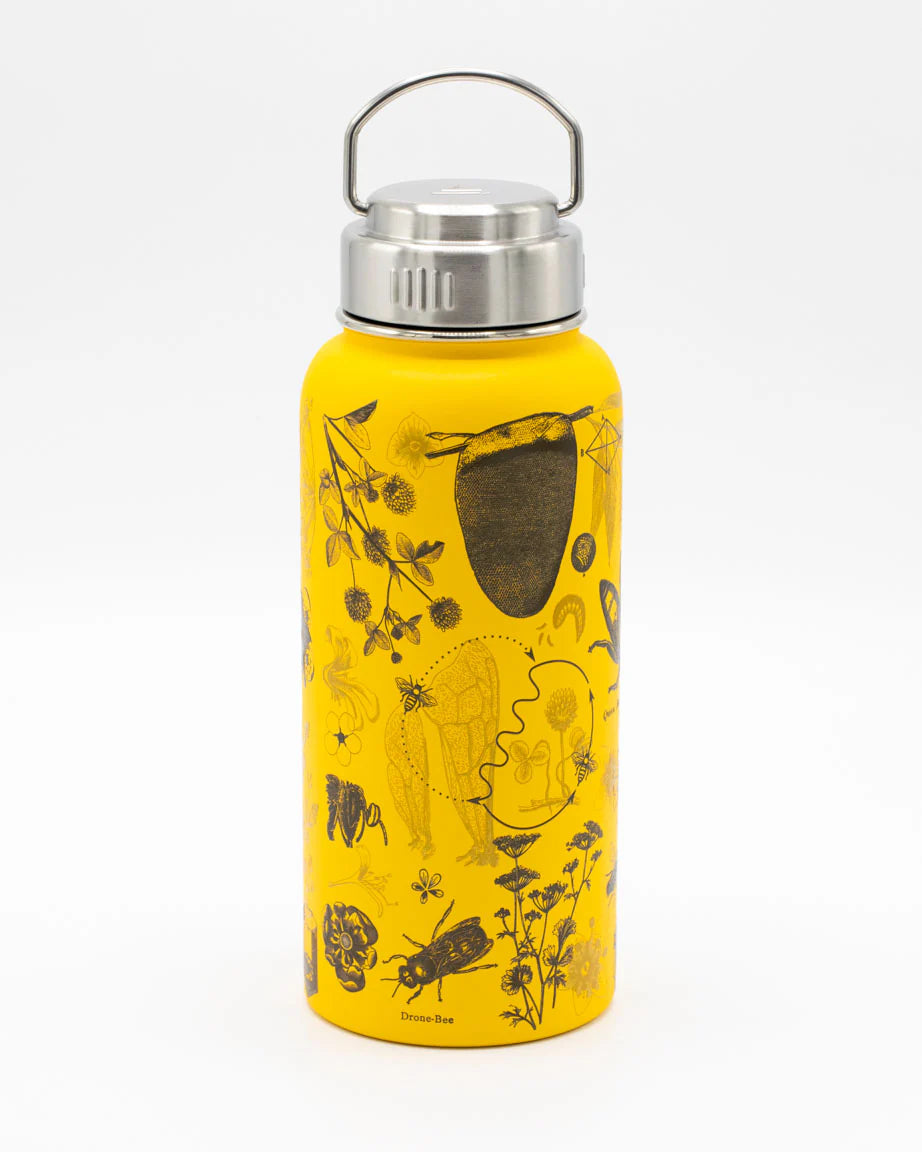 Honey Bee 32 oz Steel Water Bottle
