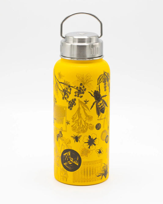 Honey Bee 32 oz Steel Water Bottle
