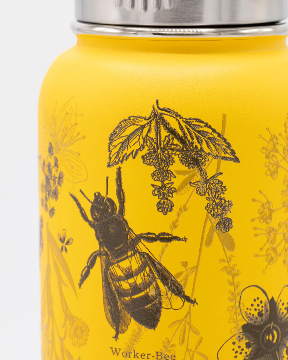 Honey Bee 32 oz Steel Water Bottle