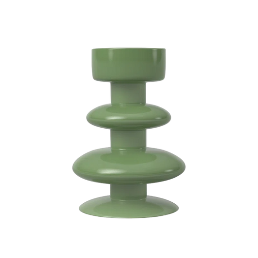 Tealight Holder Recycled Glass Intuitive | Water Cress