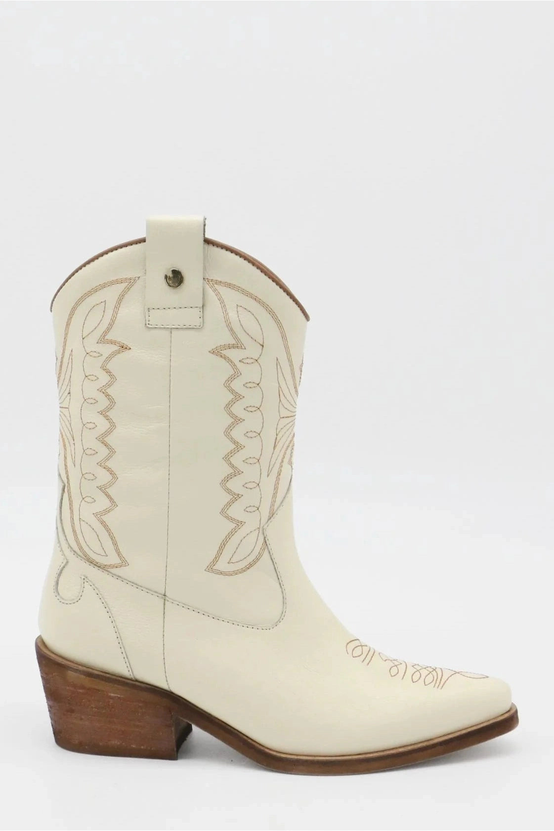 Unstoppable Western Cowboy Boots | Off-White Leather