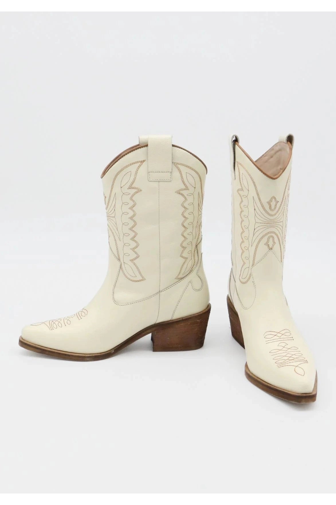 Unstoppable Western Cowboy Boots | Off-White Leather