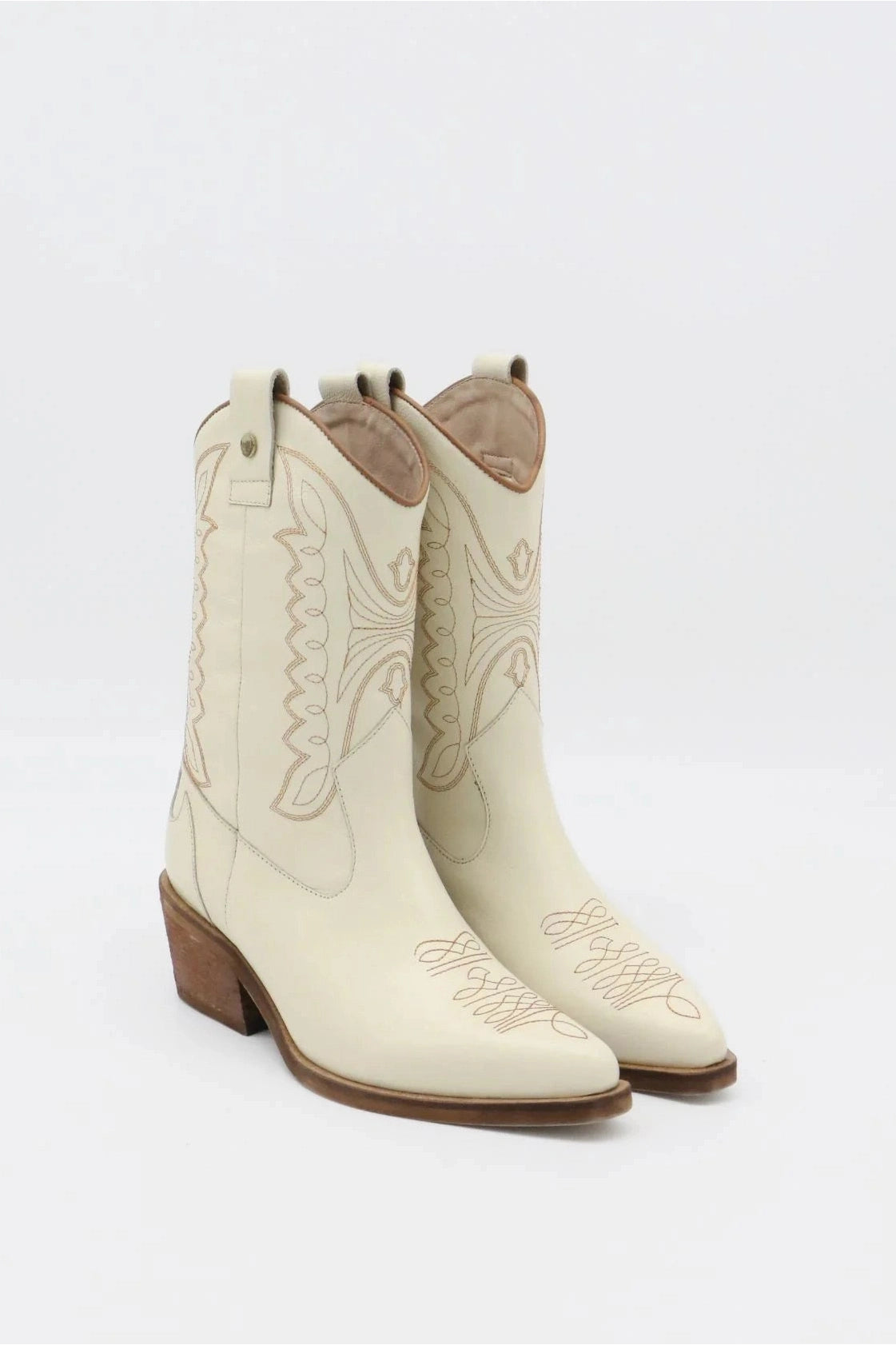 Unstoppable Western Cowboy Boots | Off-White Leather