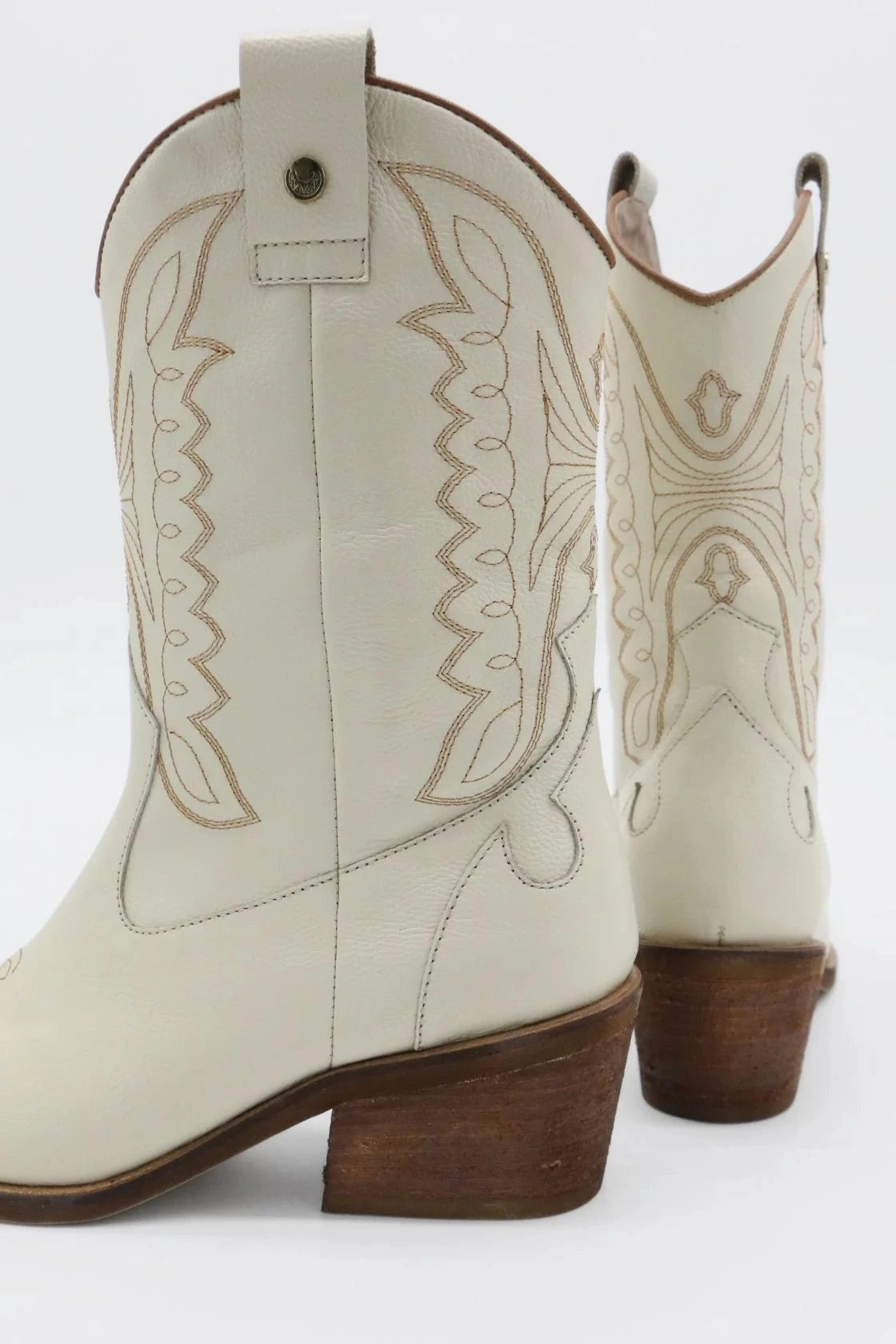 Unstoppable Western Cowboy Boots | Off-White Leather