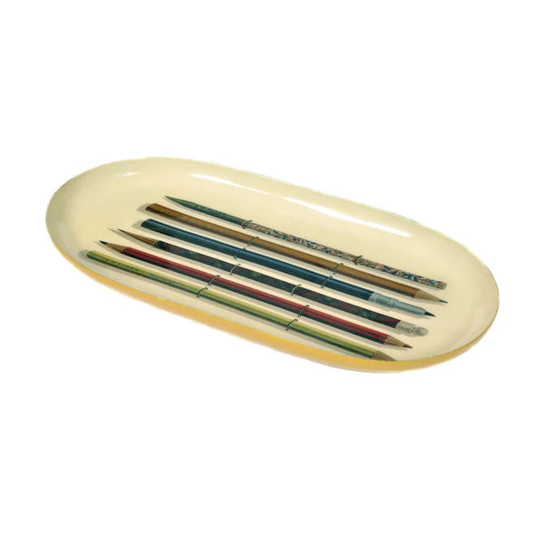 Vintage Pencils | Oval Enamel Tray