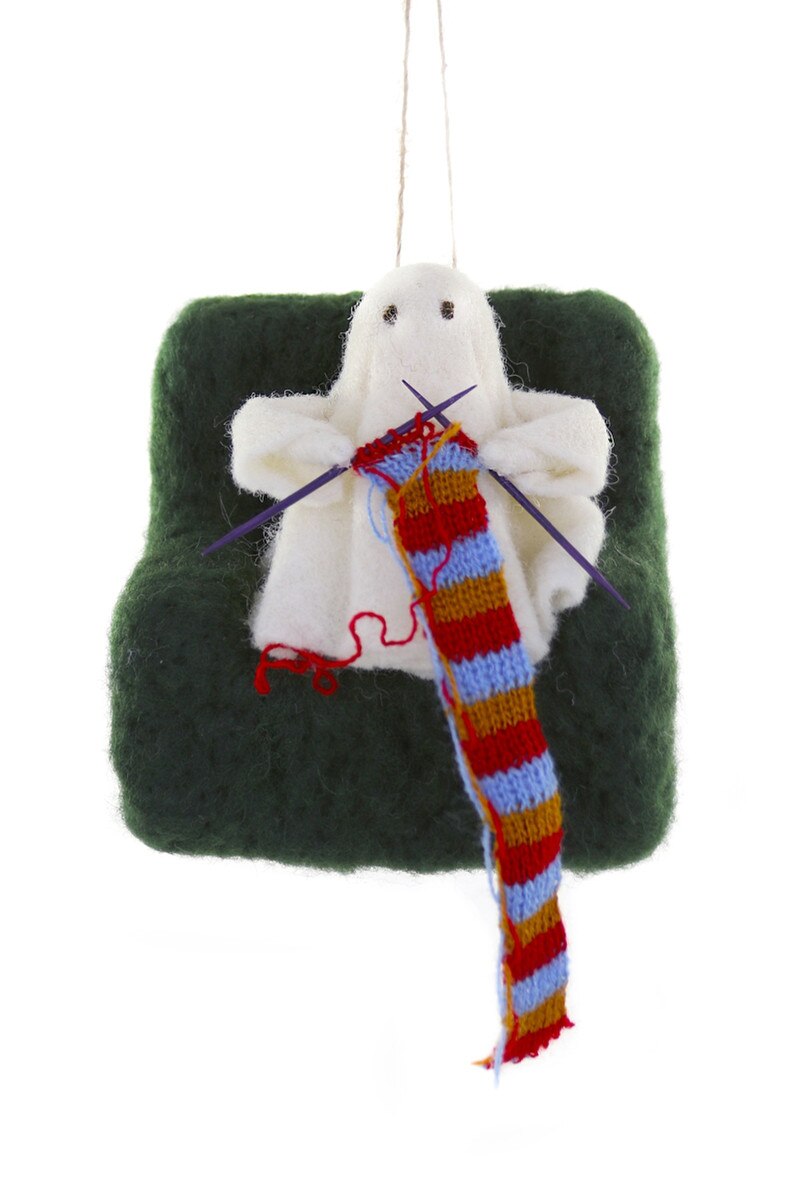 Knitting Ghost Ornament