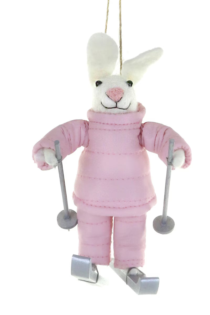Ski Bunny Ornament