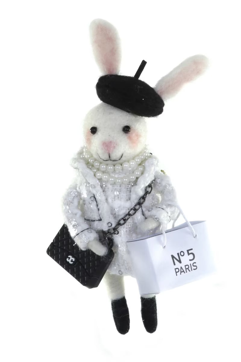 Tres Chic Bunny Ornament