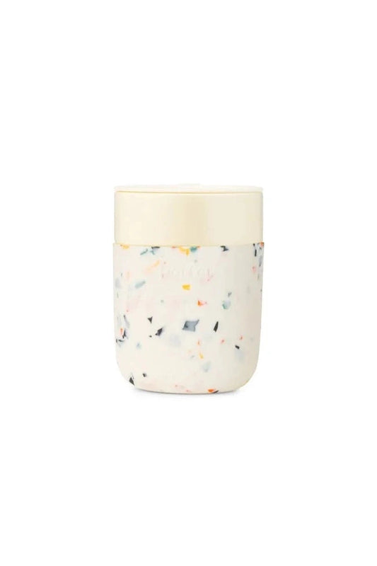 Ceramic Travel Mug 12oz | Terrazzo Cream