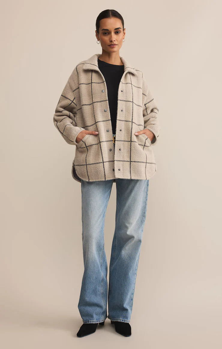 Bronx Plaid Sweater Knit Jacket