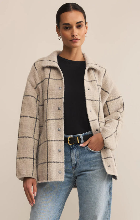 Bronx Plaid Sweater Knit Jacket