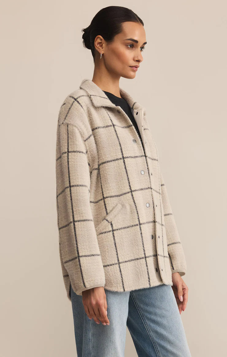 Bronx Plaid Sweater Knit Jacket