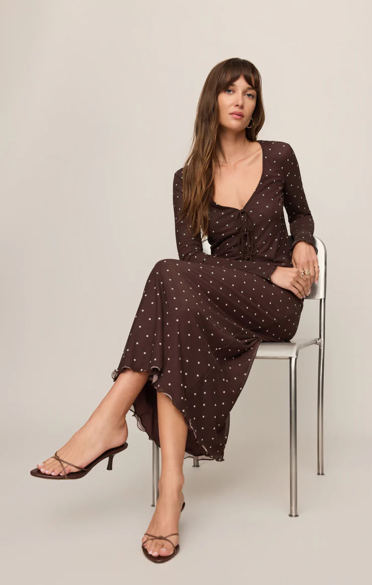 Eda Polka Dot Midi Skirt