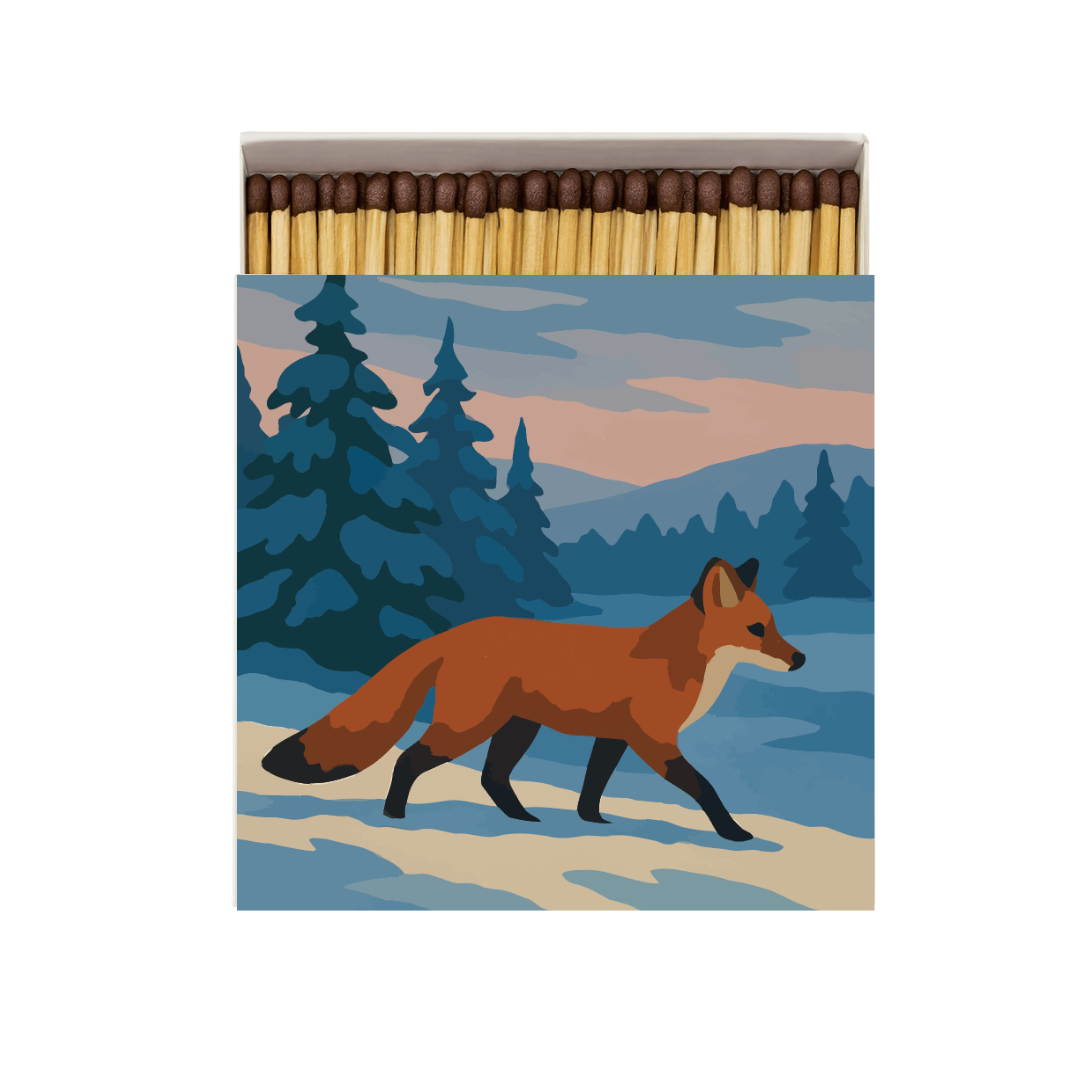 Cabin & Fox in Snow Matchbox - Paint-By-Number Collection