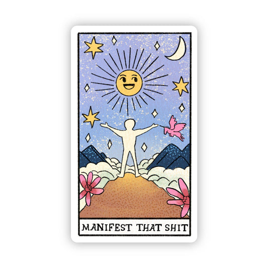 "Manifest That Shit" Tarot Card Sticker
