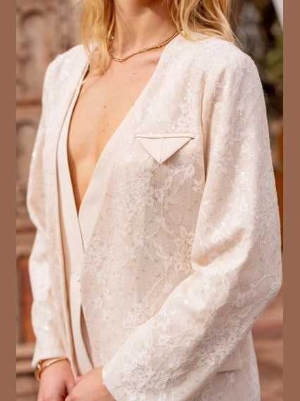 2-in-1 Sequin Lace Jacket