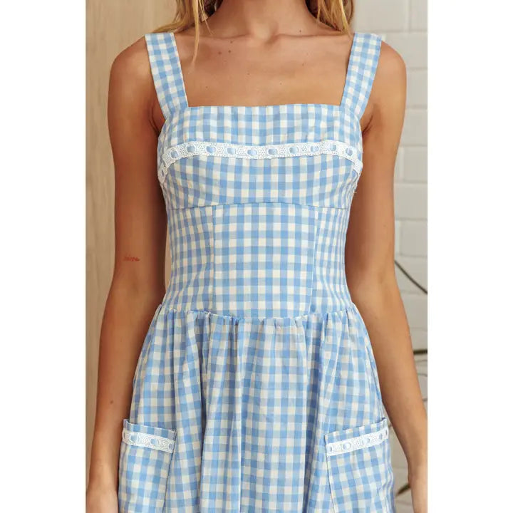 Dorothy Gingham Print Maxi Dress