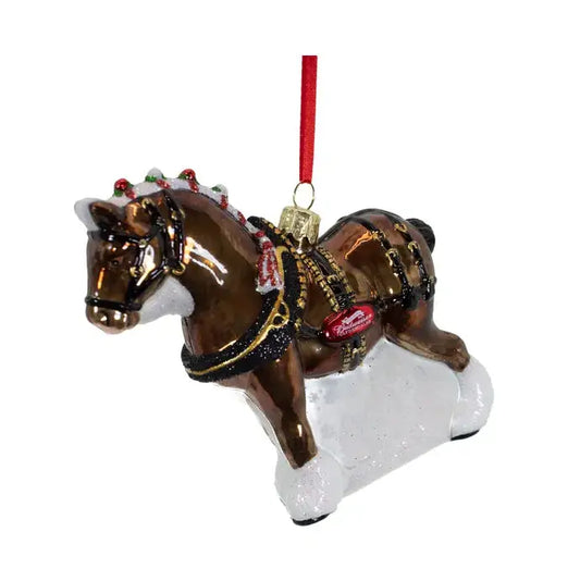 Budweiser® Glass Clydesdale Ornament