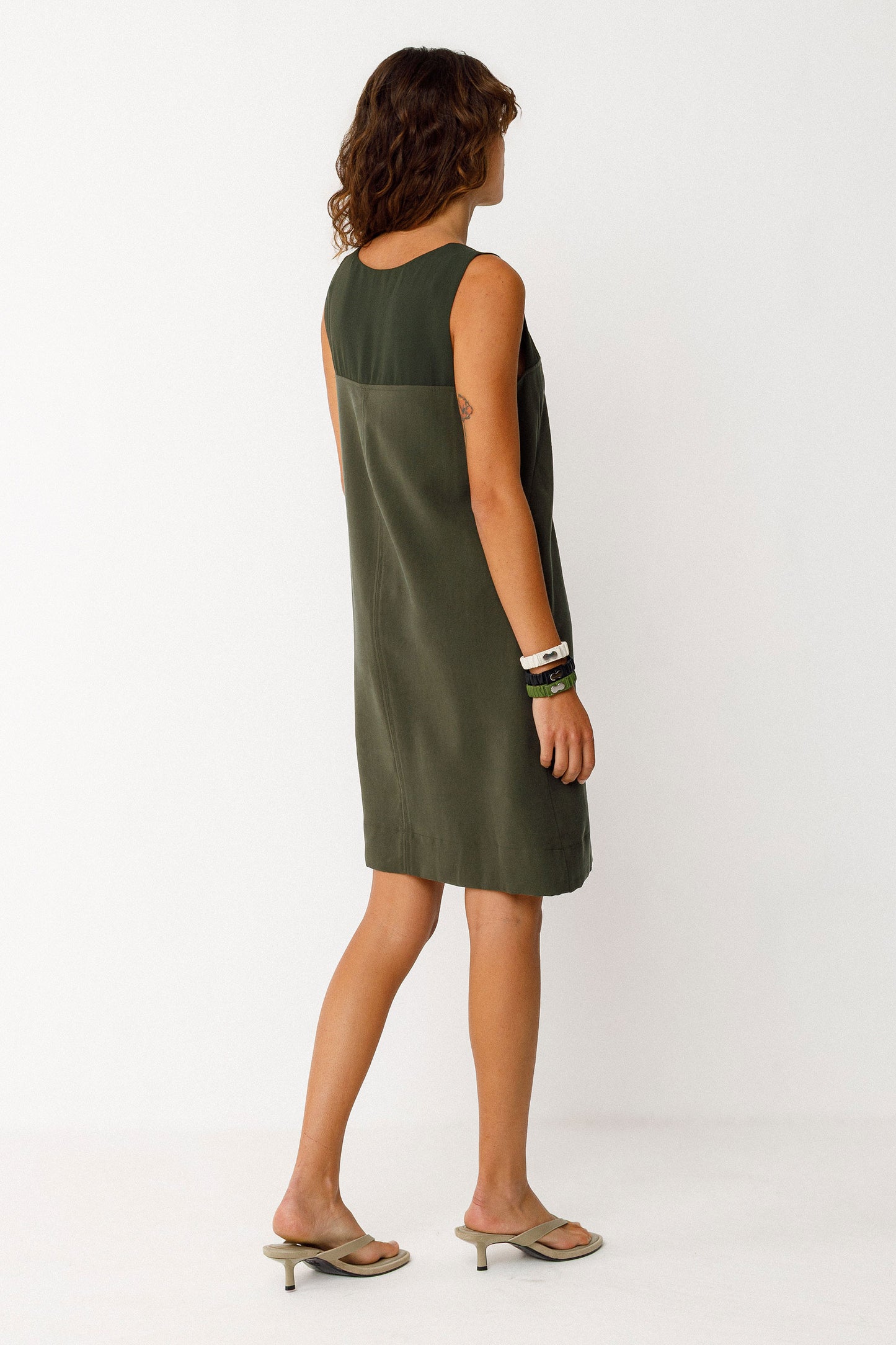 Adara Dress - Bottle Green