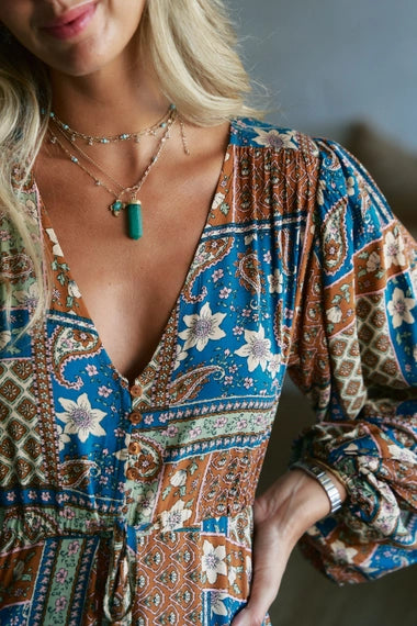 Izabelle Print Teresa Maxi Dress