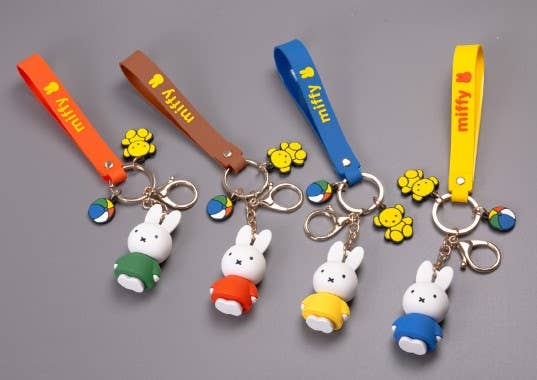 Green Miffy Character Figure Key Holder | Bag Charm | Gift Key Ring