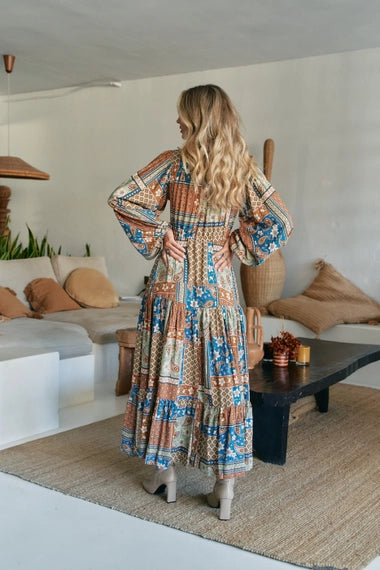 Izabelle Print Teresa Maxi Dress