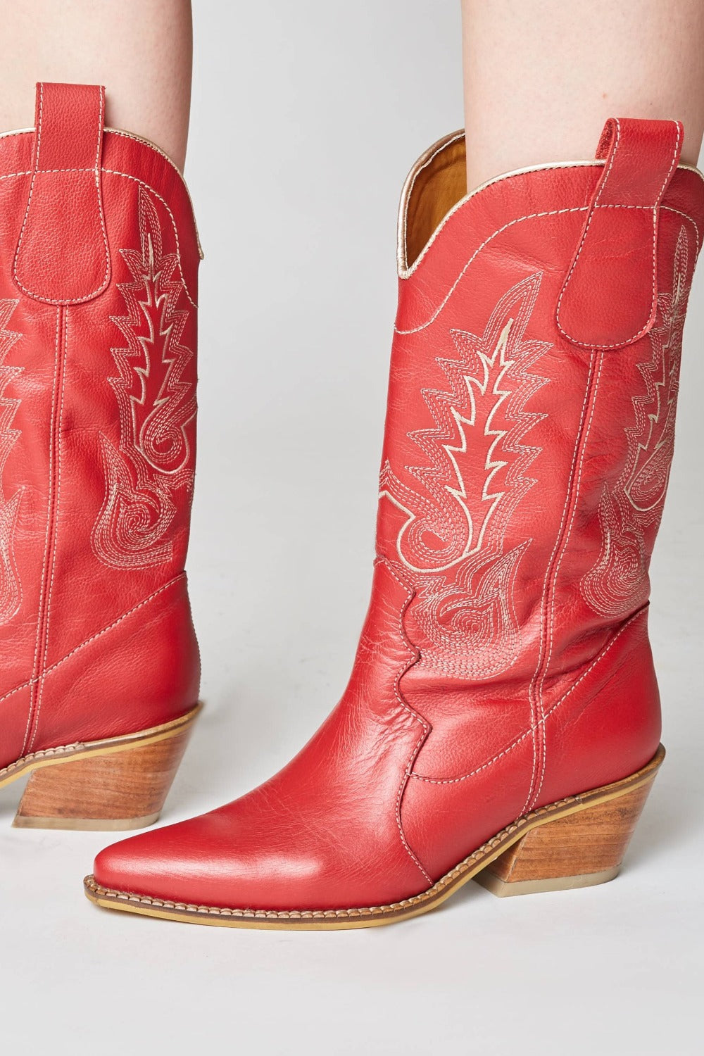 Loyal Western Cowboy Boots | Red Leather