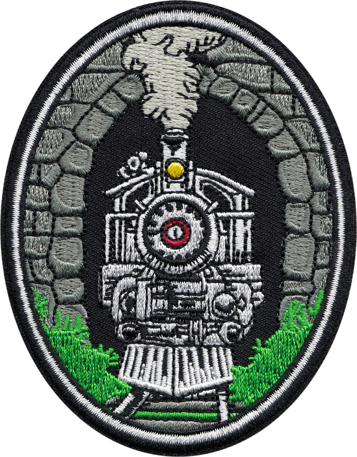 Patch - Train - Steam Railroad Coming Out Of The Tunnel