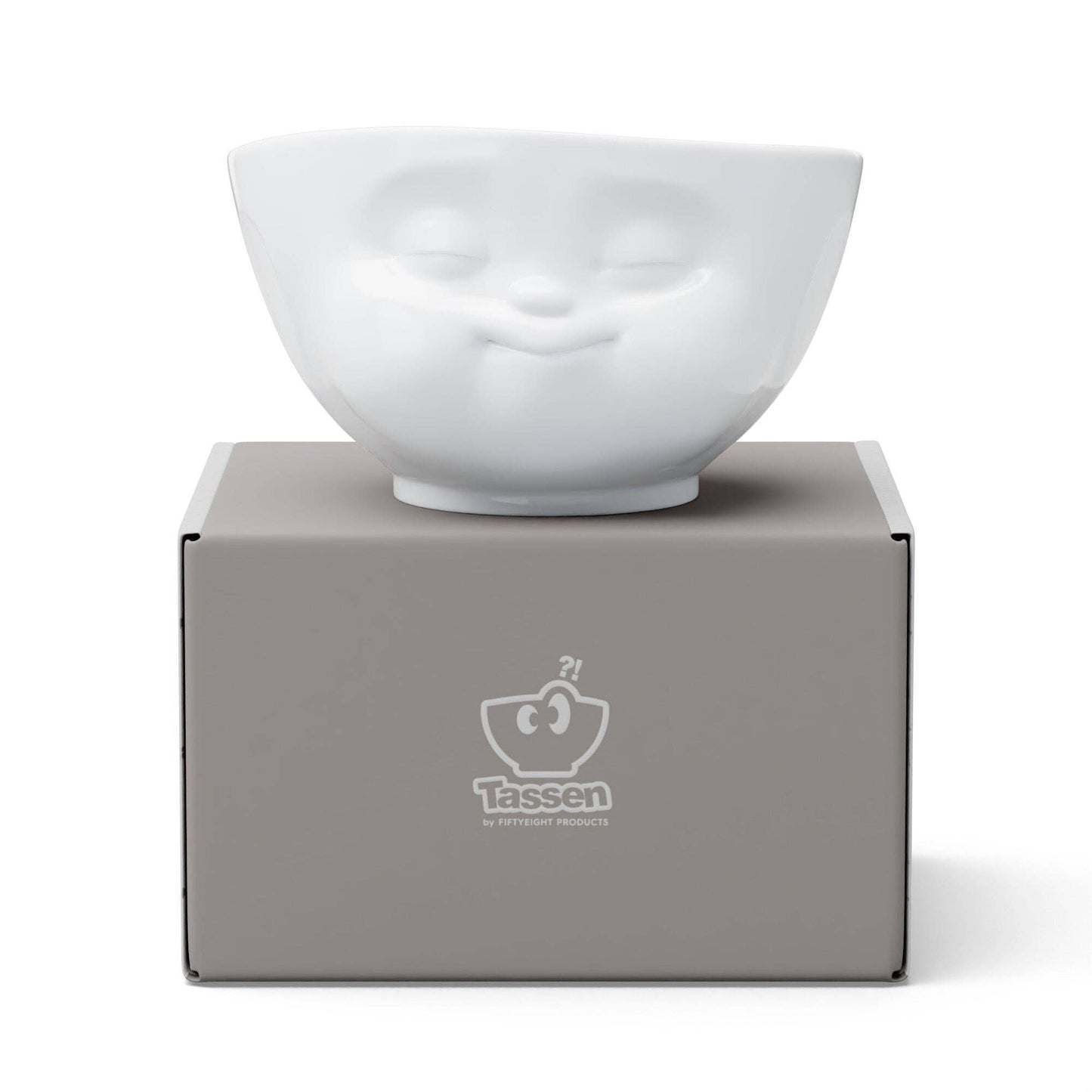 16 Oz. Bowl, Munching Face, White