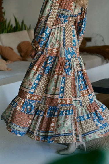 Izabelle Print Teresa Maxi Dress