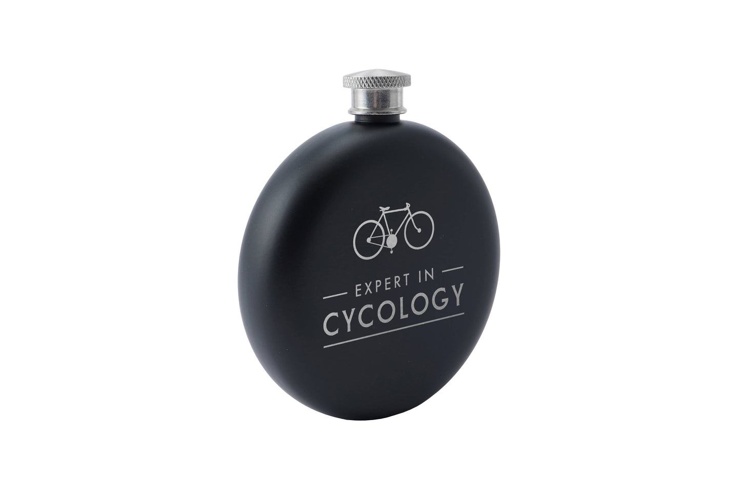 Expert In Cycology Hip Flask | Black