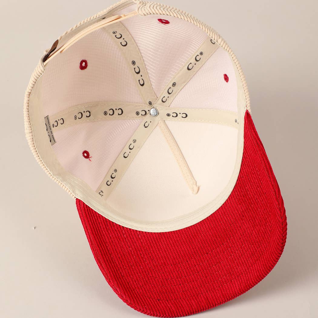 Put It On My Husband's Tab 5 Panel Corduroy Baseball Cap