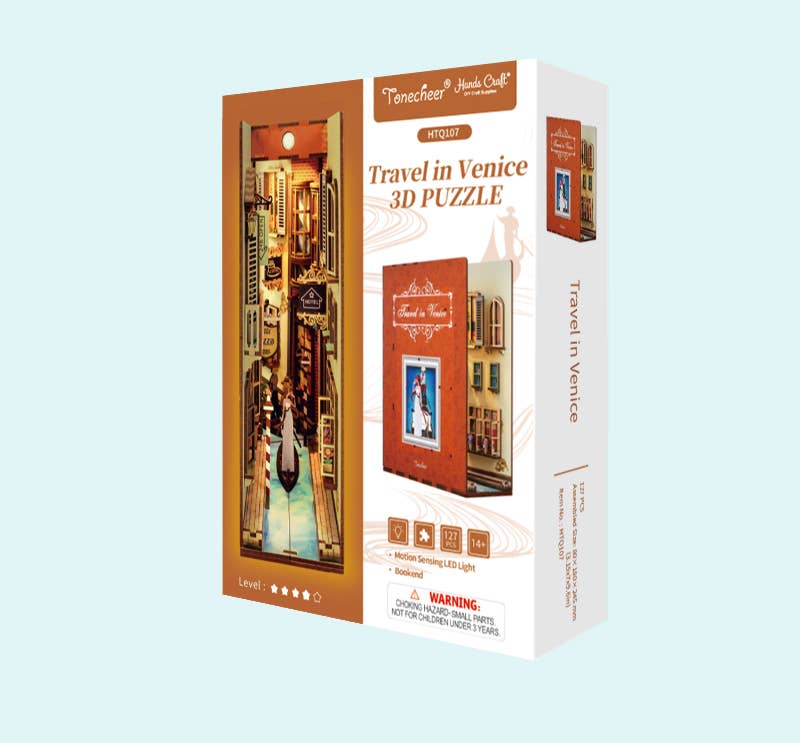 DIY Miniature Model Book Nook Kit: Travel in Venice