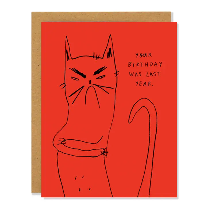 Bitter Kitty - Birthday Greeting Card