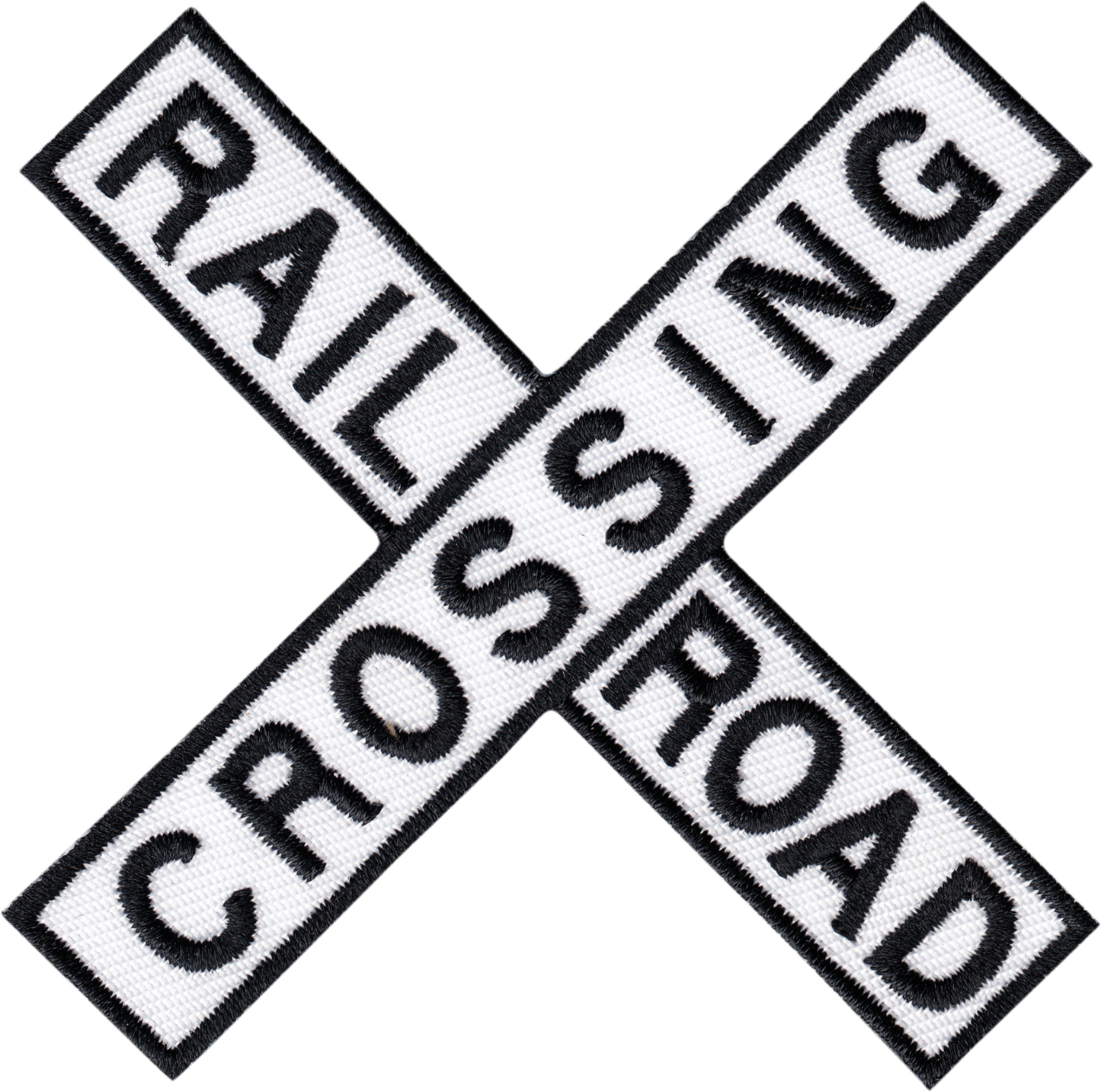 Patch - Railroad Crossing - White Train Sign