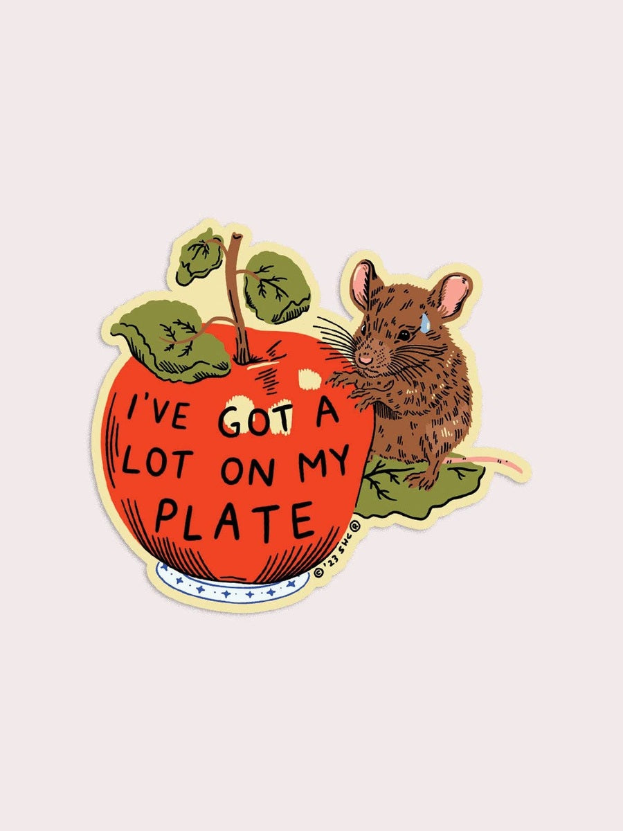 A Lot On My Plate Vinyl Sticker