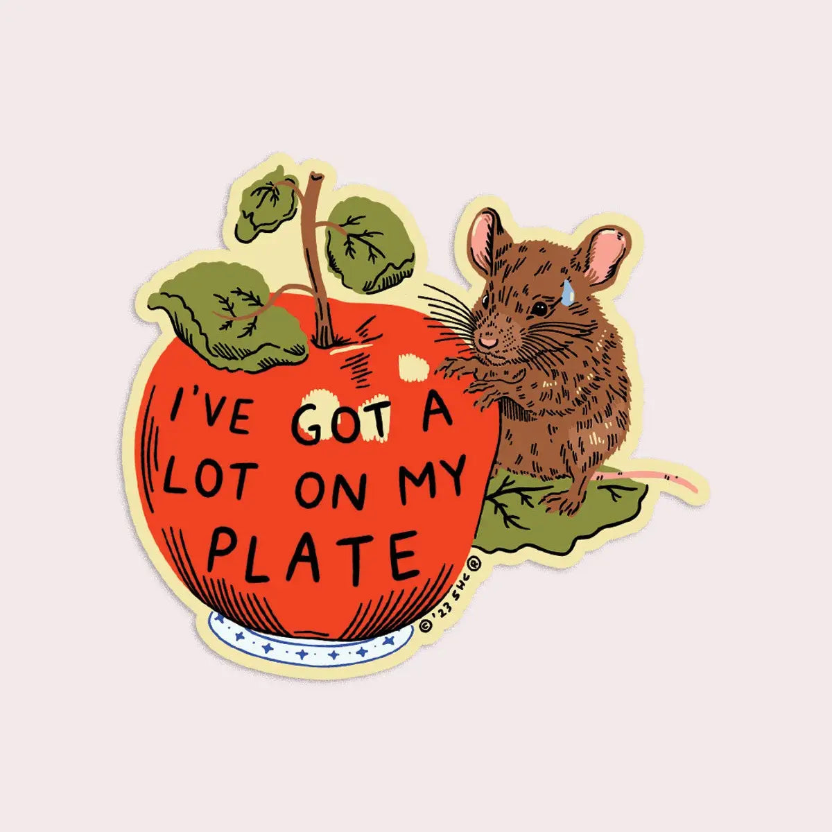A Lot On My Plate Sticker | Waterproof Vinyl Sticker