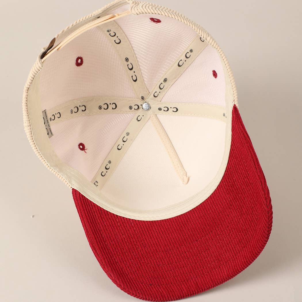 Put It On My Husband's Tab 5 Panel Corduroy Baseball Cap