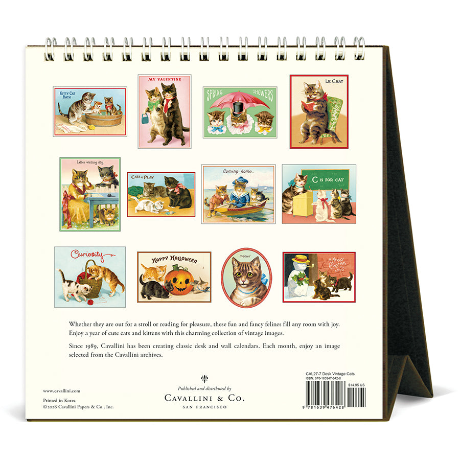 Desk Calendar | Vintage Cats