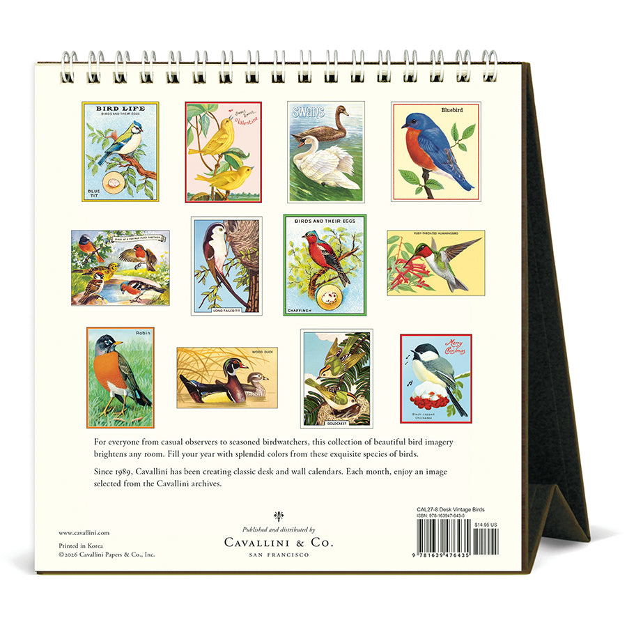 Desk Calendar | Vintage Birds