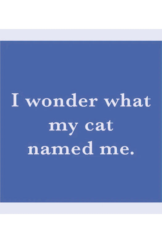 I Wonder What My Cat Named Me Coaster