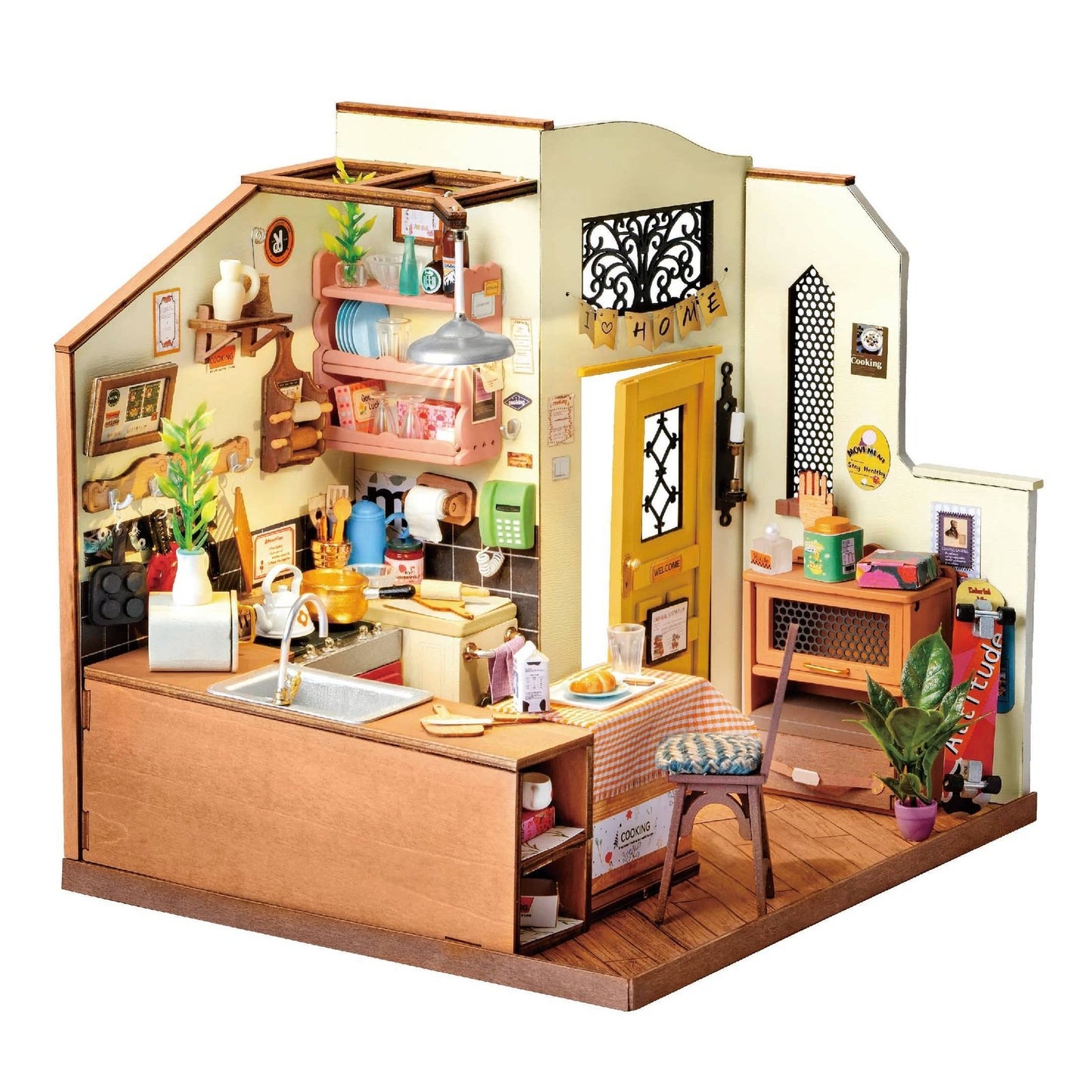 DIY Miniature Model Kit: Cozy Kitchen