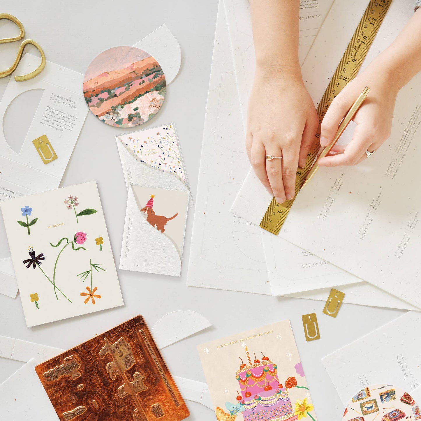 Birthday Dog Sprout - Bday Mini Greeting Card (2.5" x 3.5")