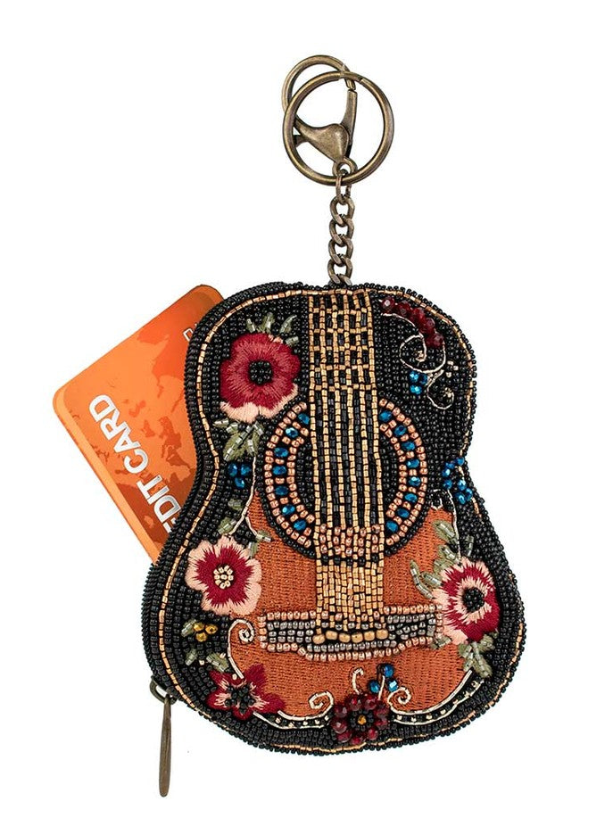 Classical Vibe Beaded Guitar Coin Purse