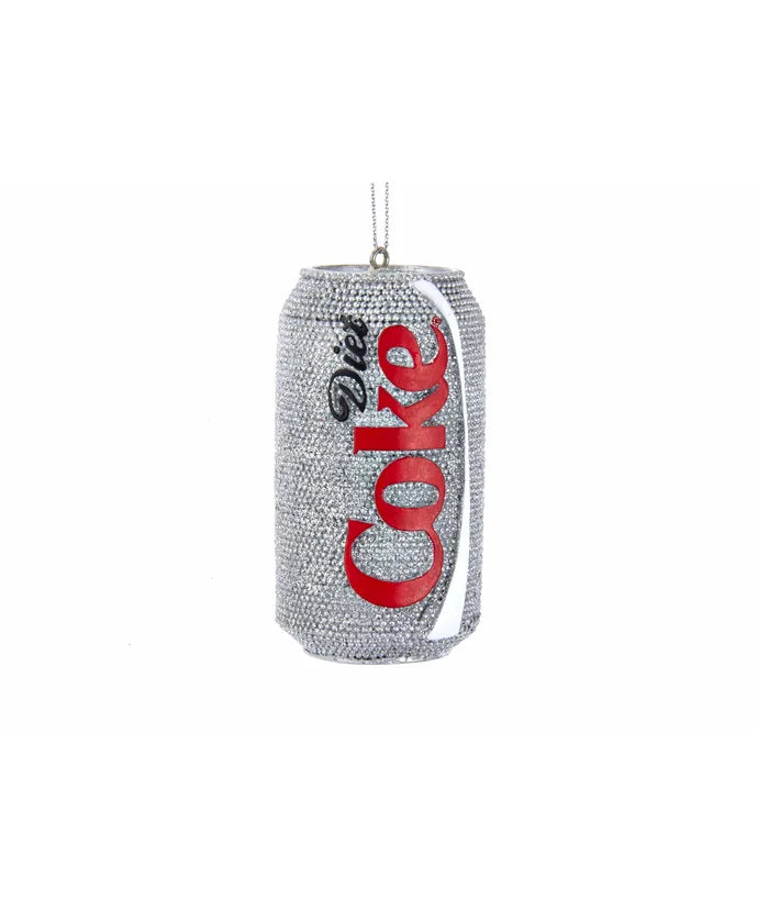 Diet Coke Beaded Can Ornament