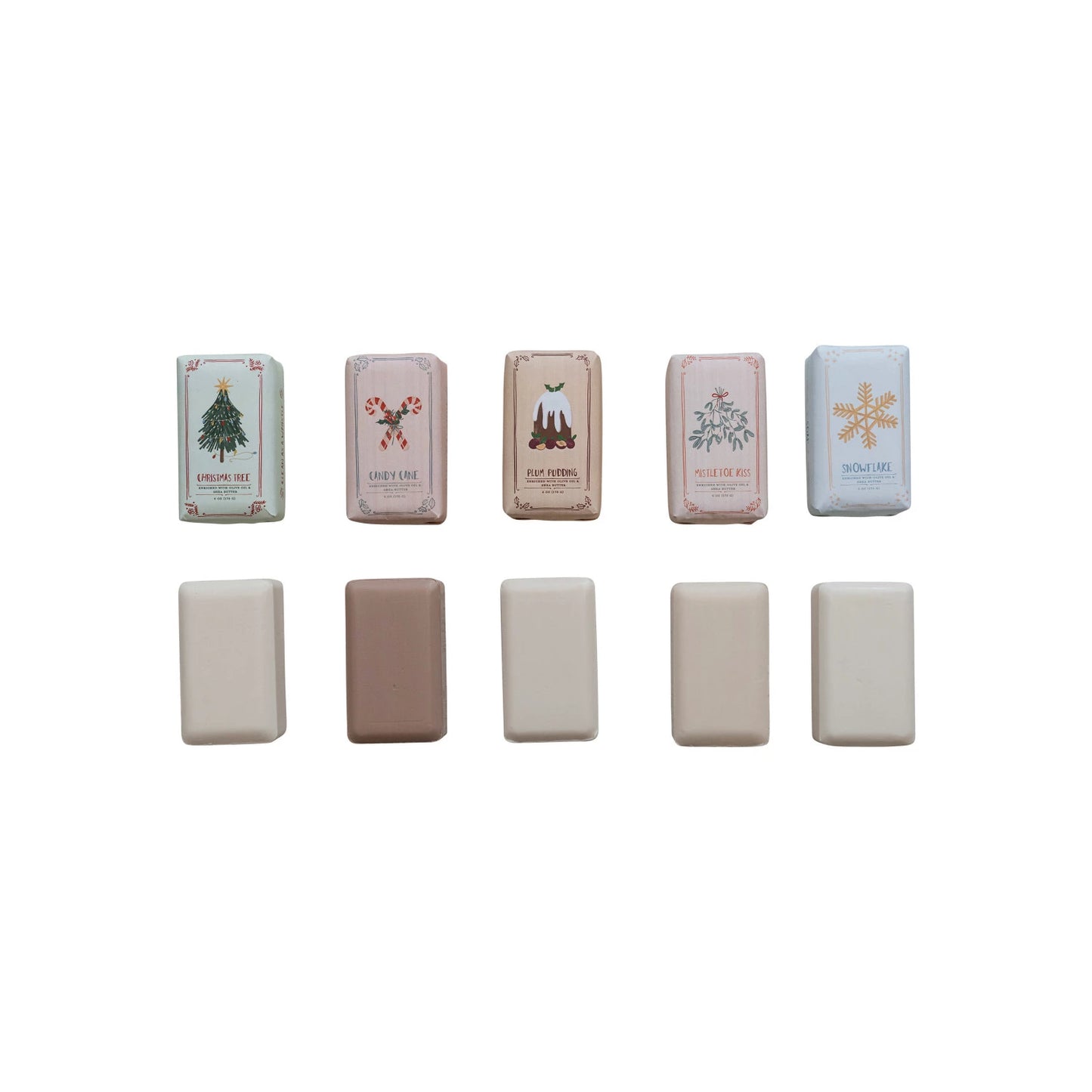 Candy Cane Scented Olive Oil & Shea Butter Milled Bar Soap